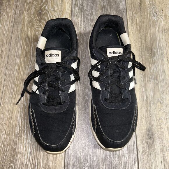 Adidas Retrorun EH1859 Womens US Size 9.5 Black White Running Sneaker Shoes - Picture 4 of 10